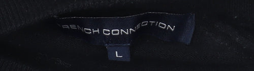French Connection Women's Black Studded Long Sleeve Jumper Size L