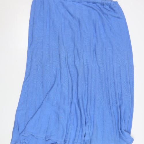 Cotswold Collections Women Blue Midi Pleated Knit Skirt 3XL