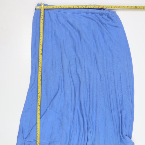 Cotswold Collections Women Blue Midi Pleated Knit Skirt 3XL
