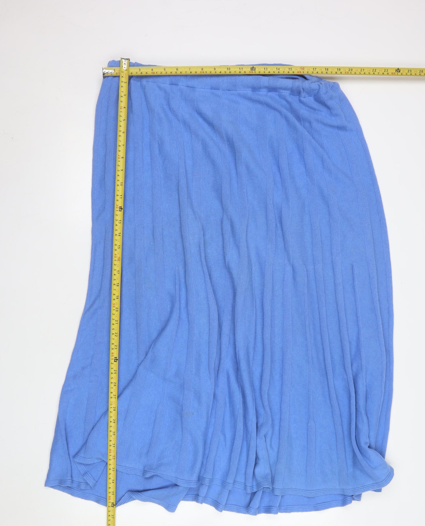 Cotswold Collections Women Blue Midi Pleated Knit Skirt 3XL