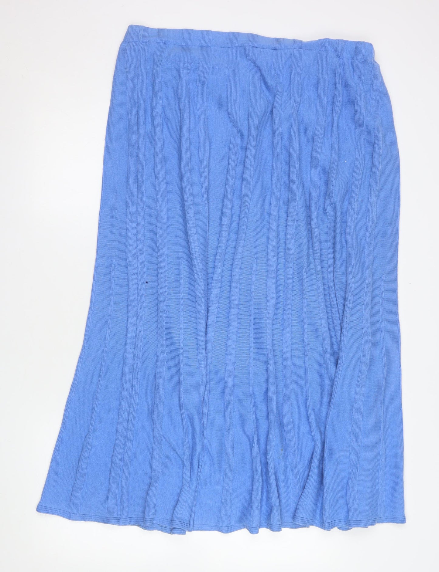 Cotswold Collections Women Blue Midi Pleated Knit Skirt 3XL