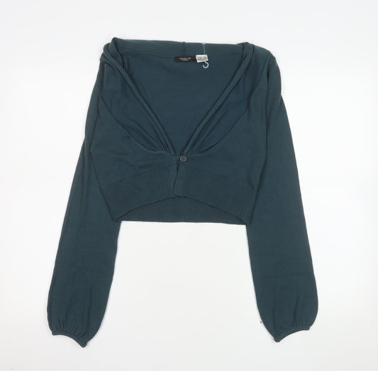 Redoute Création Women's Green V-Neck Cardigan Size 10/12