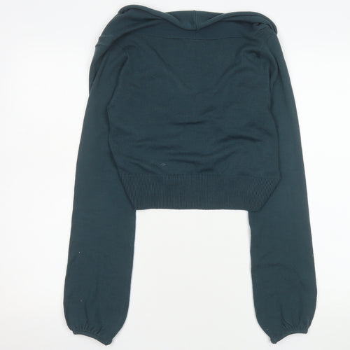 Redoute Création Women's Green V-Neck Cardigan Size 10/12