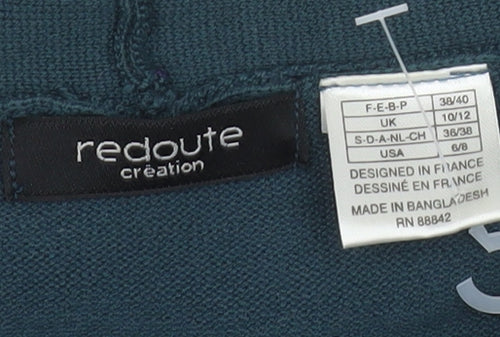 Redoute Création Women's Green V-Neck Cardigan Size 10/12