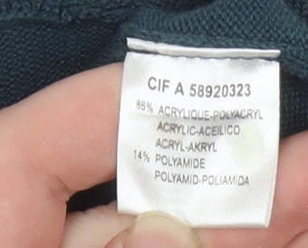 Redoute Création Women's Green V-Neck Cardigan Size 10/12