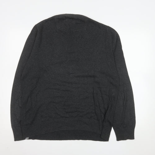 FatFace Men's Grey Cotton Cashmere Crew Neck Jumper L