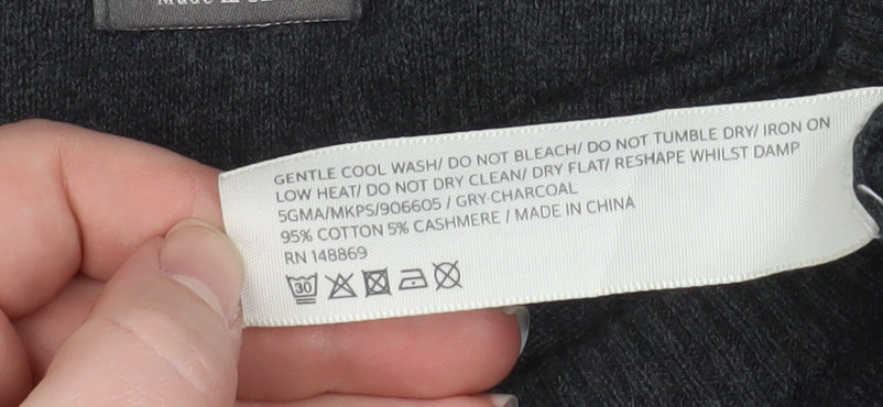 FatFace Men's Grey Cotton Cashmere Crew Neck Jumper L