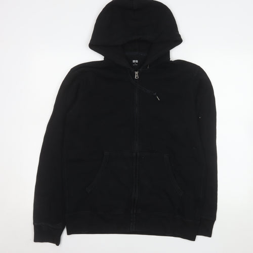Uniqlo Men Black M Hooded Full Zip Basic Jacket
