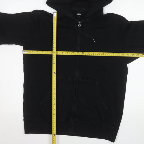 Uniqlo Men Black M Hooded Full Zip Basic Jacket