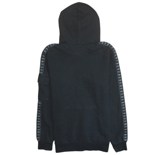 Adidas Boys Black Pullover Fleece Hoodie 13-14 Years Regular Fit