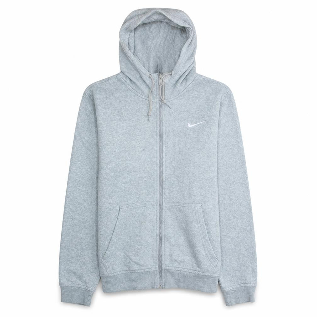 Nike Men's Grey Full Zip Fleece Hoodie S Regular Fit
