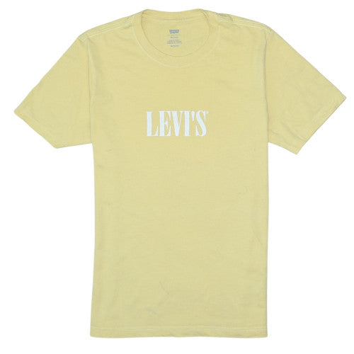 Levi's Men's Yellow Relaxed Fit Cotton Crew Neck T-Shirt Size XS
