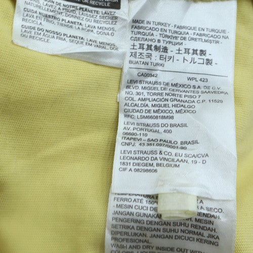 Levi's Men's Yellow Relaxed Fit Cotton Crew Neck T-Shirt Size XS