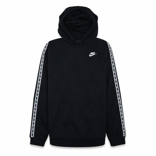 Front view of Nike Men's Black Pullover Hoodie Small Sports Fleece Sweatshirt