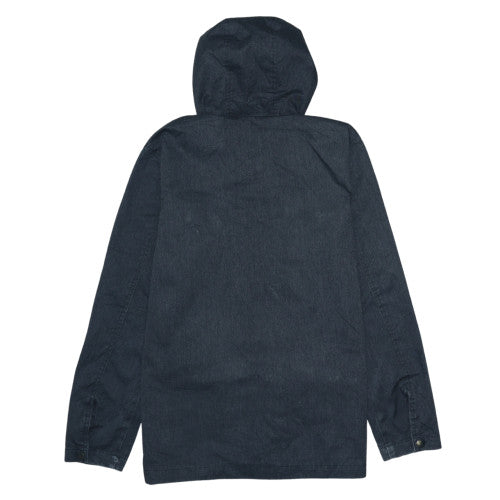 DC Womens Blue Cotton Blend Hooded Parka Jacket Size 16