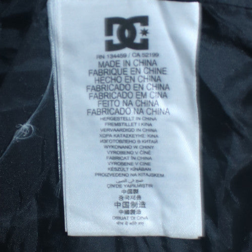 DC Womens Blue Cotton Blend Hooded Parka Jacket Size 16