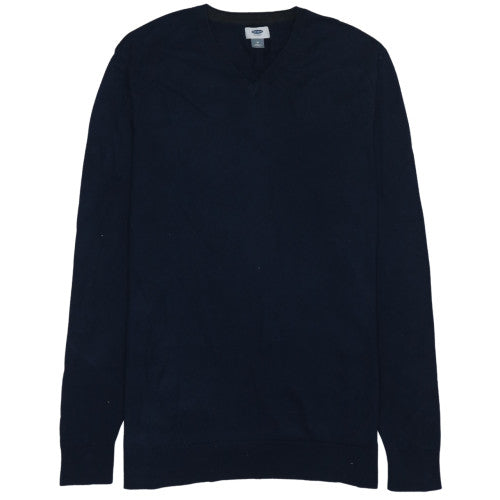 Old Navy Men's Blue Cotton V-Neck Pullover Jumper Size M