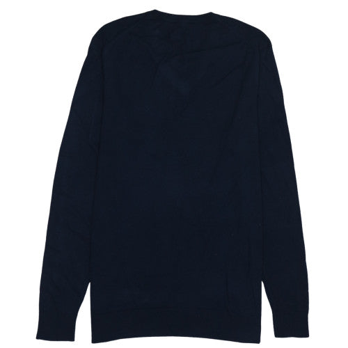 Old Navy Men's Blue Cotton V-Neck Pullover Jumper Size M