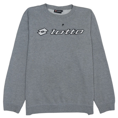 Lotto Men's Grey Crew Neck Sweatshirt XXL Logo Pullover