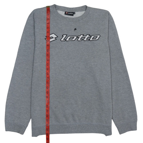 Lotto Men's Grey Crew Neck Sweatshirt XXL Logo Pullover