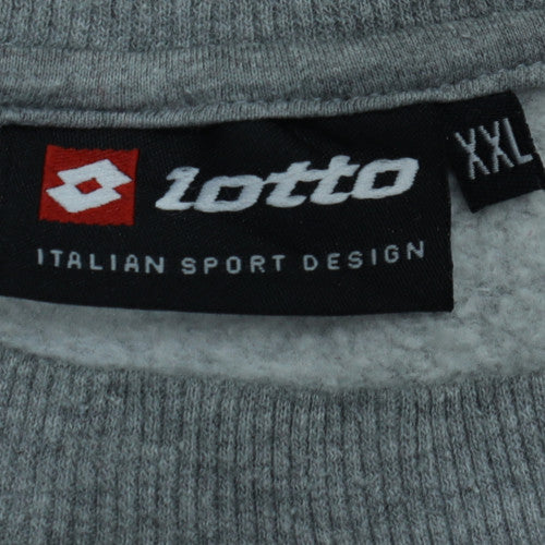 Lotto Men's Grey Crew Neck Sweatshirt XXL Logo Pullover