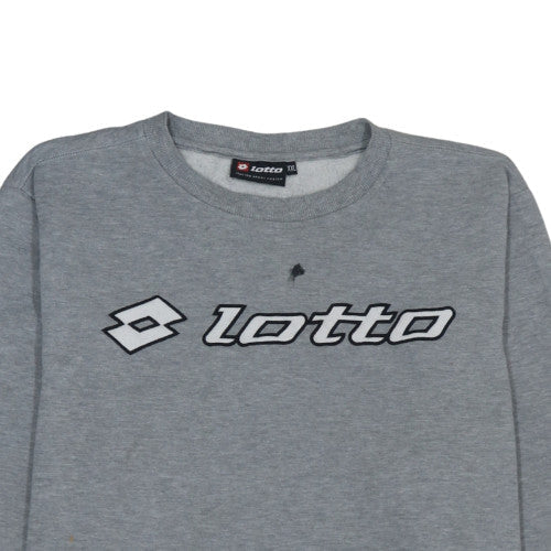 Lotto Men's Grey Crew Neck Sweatshirt XXL Logo Pullover