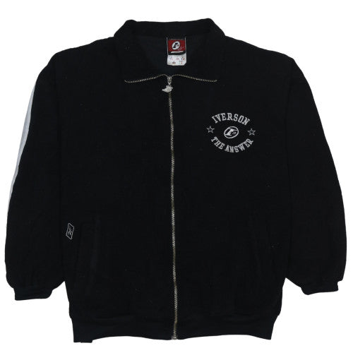 Reebok Iverson Men's Black M Track Jacket Full Zip Basketball Style