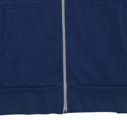 Nike Men Blue Full Zip Hoodie S Lightweight Knit Sweatshirt