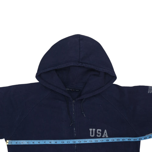 Tommy Hilfiger Men's Blue Full Zip USA Hoodie XL