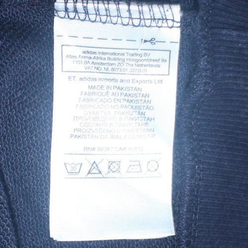 Adidas Men’s Blue Full Zip Hoodie Size M Sportswear