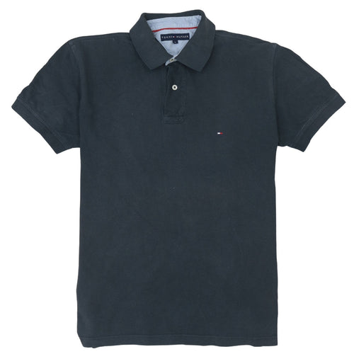 Tommy Hilfiger Men's Black Cotton Short Sleeve Polo Shirt M