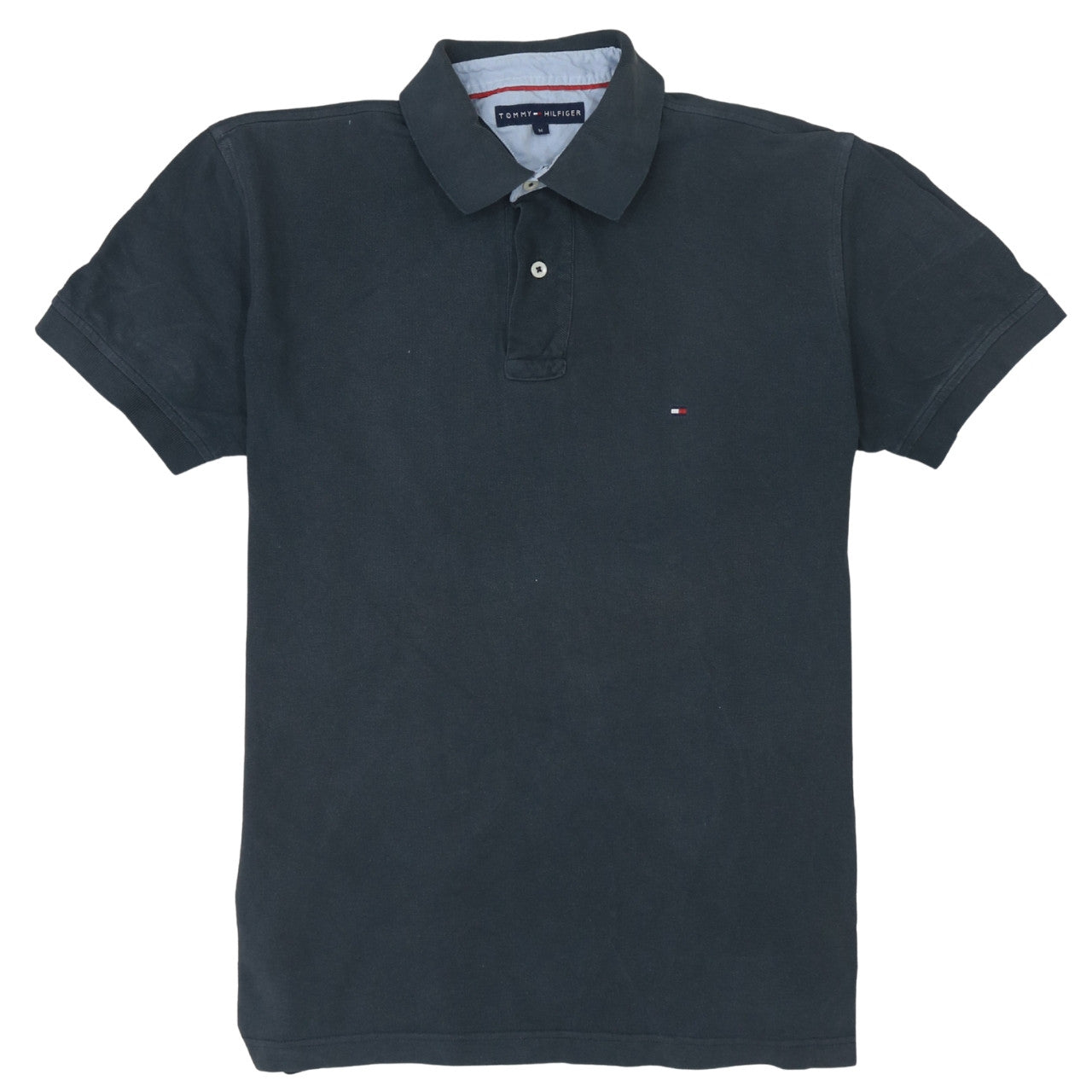 Tommy Hilfiger Men's Black Cotton Short Sleeve Polo Shirt M