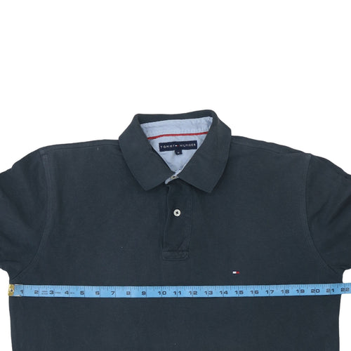 Tommy Hilfiger Men's Black Cotton Short Sleeve Polo Shirt M