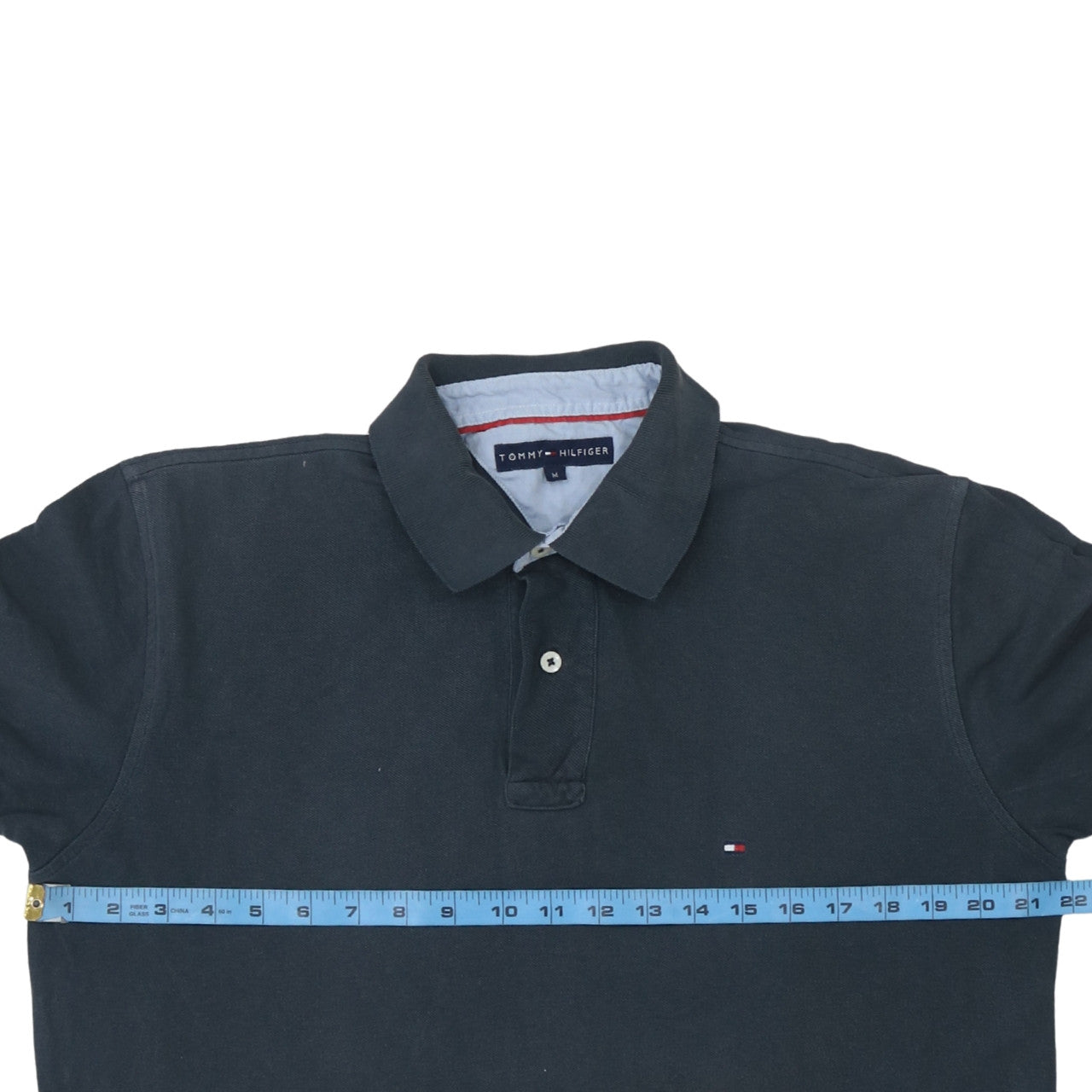 Tommy Hilfiger Men's Black Cotton Short Sleeve Polo Shirt M