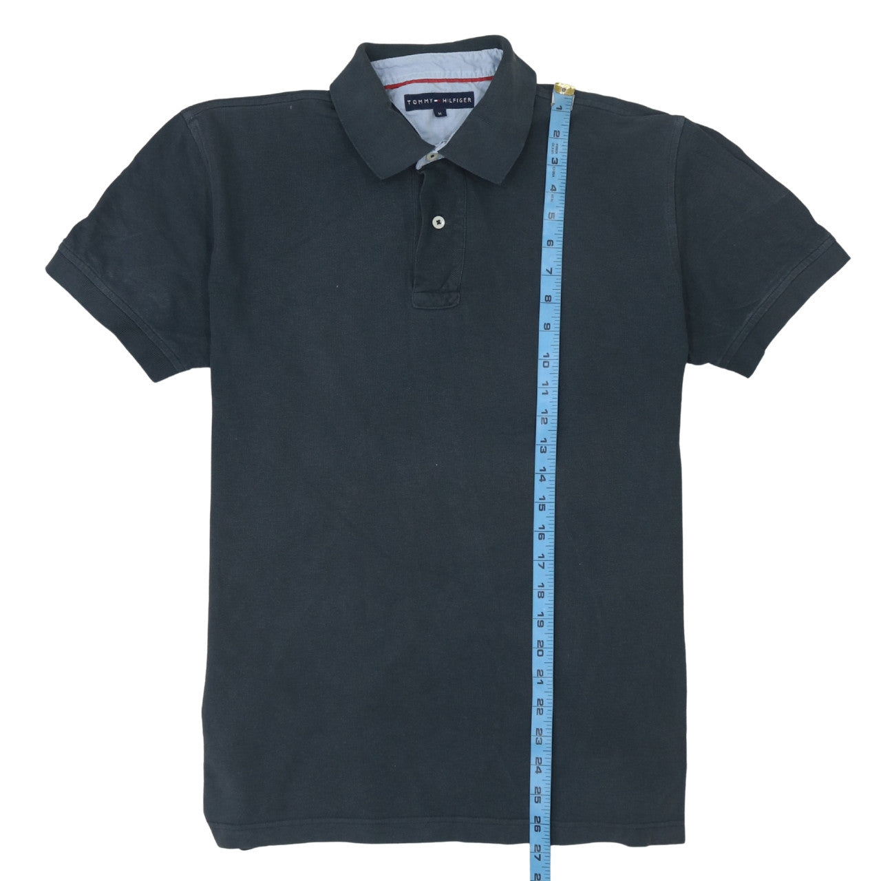 Tommy Hilfiger Men's Black Cotton Short Sleeve Polo Shirt M