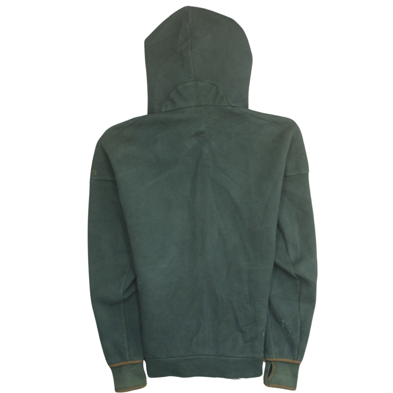 Adidas Men's Green Full Zip Hoodie Size S Regular Fit Fleece
