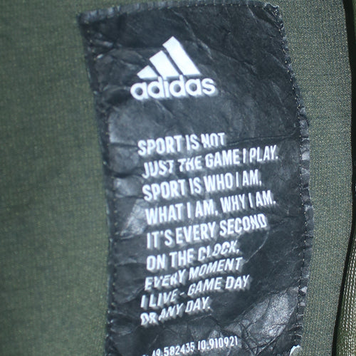 Adidas Men's Green Full Zip Hoodie Size S Regular Fit Fleece