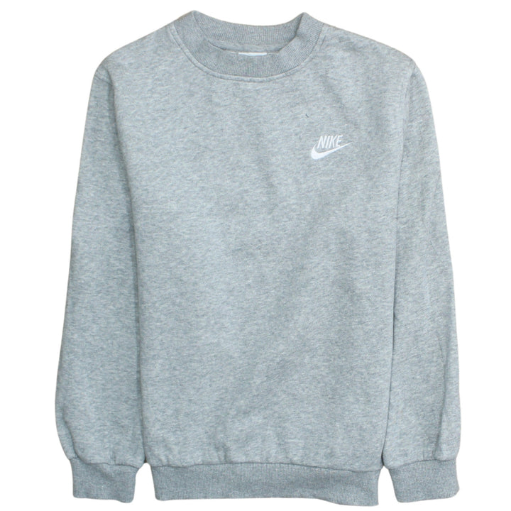 Nike Girls Grey Pullover Crew Neck Fleece Sweatshirt Size M