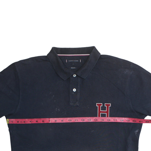 Tommy Hilfiger Men's Navy Blue L Regular Fit Cotton Polo Shirt