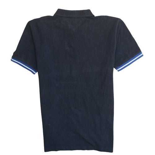 Tommy Hilfiger Men's Navy Blue L Regular Fit Cotton Polo Shirt
