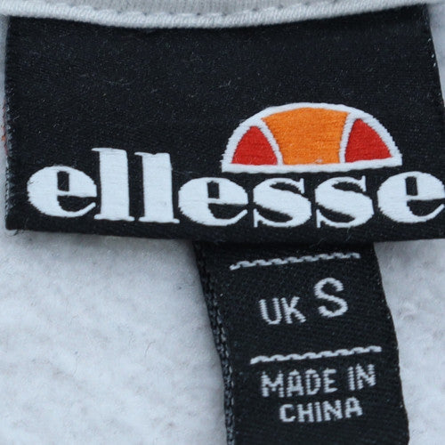 Ellesse Men's White Pullover Hoodie S Logo Sports Sweatshirt