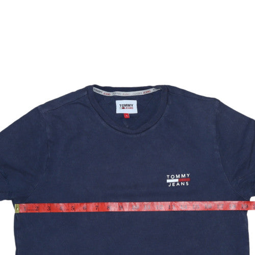 Tommy Jeans Men's Blue Cotton Crew Neck Short Sleeve T-Shirt Size S