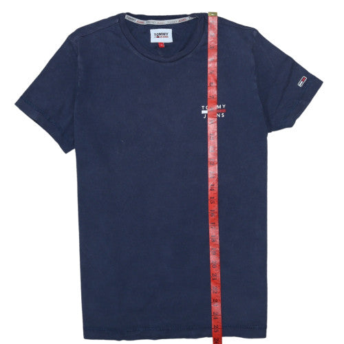 Tommy Jeans Men's Blue Cotton Crew Neck Short Sleeve T-Shirt Size S
