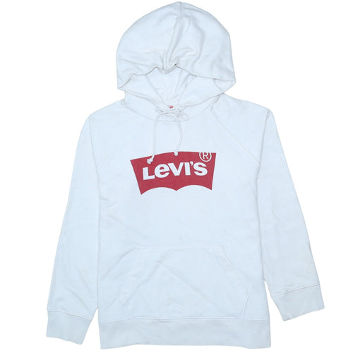 Levi's Men's White Graphic Logo Pullover Hoodie Size M