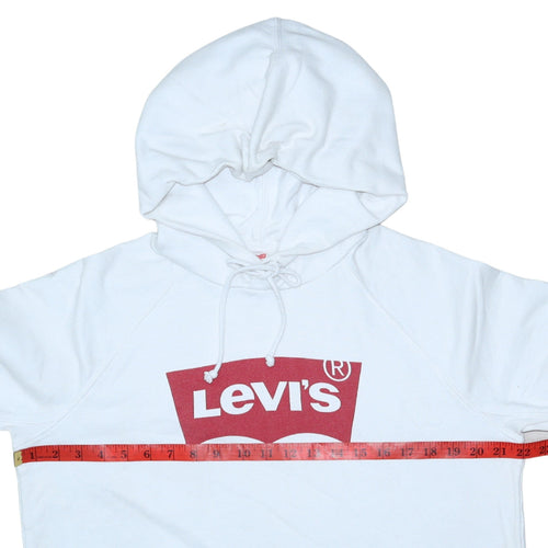 Levi's Men's White Graphic Logo Pullover Hoodie Size M