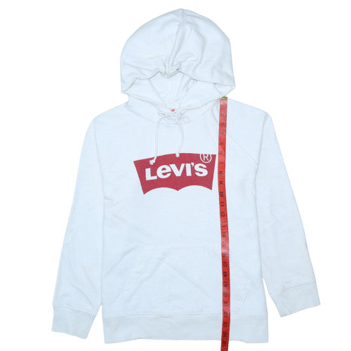 Levi's Men's White Graphic Logo Pullover Hoodie Size M