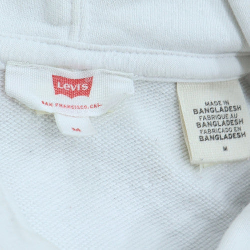 Levi's Men's White Graphic Logo Pullover Hoodie Size M