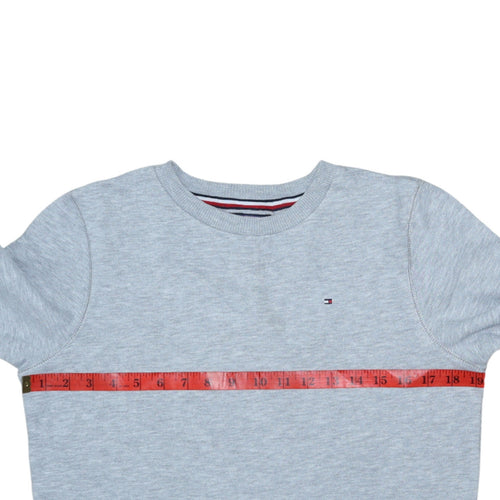 Tommy Hilfiger Boys Grey Pullover Sweatshirt Size 164 Long Sleeve