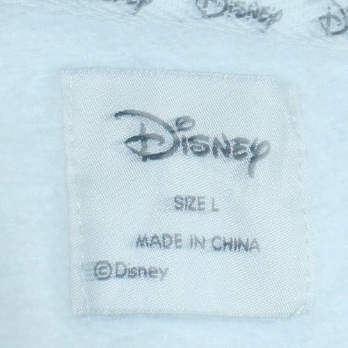 Disney Women White 1/4 Zip Sweatshirt L Mickey Mouse Team Champions