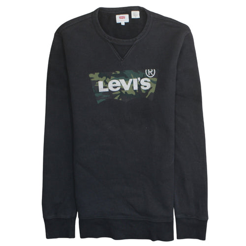 Levi's Men's Black Camouflage Logo Pullover Sweatshirt Size S